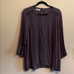Maurices Plus Size 1 Lacy Button-back Boho Blouse